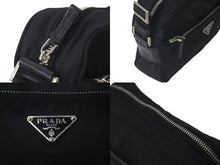 画像をギャラリービューアに読み込む, PRADA プラダショルダーバッグ トライアングルロゴ NERO ブラックナイロン BT0167 シルバー金具 中古良品 60680 
