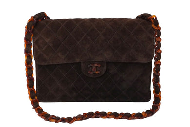 CHANEL シャネル ショルダーバック マトラッセ30 スウェード チェーンショルダーバッグ ブラウン 5番台 良品 中古 60682