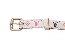 Load image into Gallery viewer, LOUIS VUITTON ルイ ヴィトン ベルト バックル サンチュール キャレ モノグラム M9272U ホワイト マルチカラー 80 美品 中古 60685