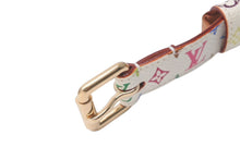 Load image into Gallery viewer, LOUIS VUITTON ルイ ヴィトン ベルト バックル サンチュール キャレ モノグラム M9272U ホワイト マルチカラー 80 美品 中古 60685