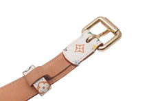 Load image into Gallery viewer, LOUIS VUITTON ルイ ヴィトン ベルト バックル サンチュール キャレ モノグラム M9272U ホワイト マルチカラー 80 美品 中古 60685
