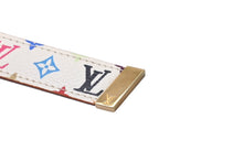 Load image into Gallery viewer, LOUIS VUITTON ルイ ヴィトン ベルト バックル サンチュール キャレ モノグラム M9272U ホワイト マルチカラー 80 美品 中古 60685