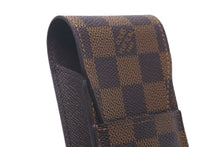Load image into Gallery viewer, 極美品 LOUIS VUITTON ルイヴィトン ダミエ エテュイ シガレットケース ポーチ 小物入れ PVC ブラウン 中古 60686