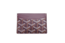 Load image into Gallery viewer, 新品未使用品 GOYARD ゴヤール カードケース サンシュルピス カードケース ヘリンボーン柄 バーガンディ 中古 60699