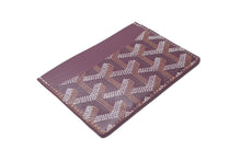 Load image into Gallery viewer, 新品未使用品 GOYARD ゴヤール カードケース サンシュルピス カードケース ヘリンボーン柄 バーガンディ 中古 60699