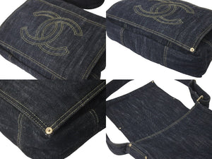 CHANEL シャネル ショルダーバッグ メッセンジャーバッグ A31987 10番台 2006 デニム インディゴ ゴールド金具 美品 中古 60701