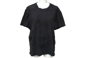 LANVIN ランバン 半袖Ｔシャツ 総柄プリント 靴柄 コットン グレー スリット入り M20TS4B008 良品 中古 60706
