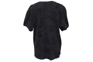 LANVIN ランバン 半袖Ｔシャツ 総柄プリント 靴柄 コットン グレー スリット入り M20TS4B008 良品 中古 60706