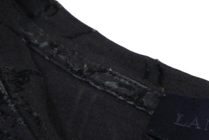 LANVIN ランバン 半袖Ｔシャツ 総柄プリント 靴柄 コットン グレー スリット入り M20TS4B008 良品 中古 60706