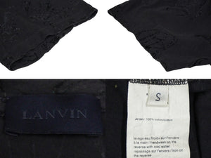 LANVIN ランバン 半袖Ｔシャツ 総柄プリント 靴柄 コットン グレー スリット入り M20TS4B008 良品 中古 60706