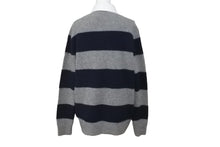Load image into Gallery viewer, POLO RALPH LAUREN ポロラルフローレン ニット ボーダー グレー ネイビー ウールカシミヤ混 サイズXS 美品 中古 60719
