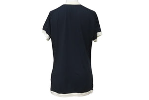 JOHN GALLIANO ジョンガリアーノ 半袖Ｔシャツ プリント ネイビー コットン ポリウレタン サイズS AUIU717S 美品 中古 60725