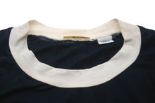 Load image into Gallery viewer, JOHN GALLIANO ジョンガリアーノ 半袖Ｔシャツ プリント ネイビー コットン ポリウレタン サイズS AUIU717S 美品 中古 60725