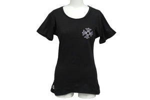 CHROME HEARTS クロムハーツ 半袖Ｔシャツ CHプラス プリント サイズM ブラック ホワイト コットン 良品 中古 60741