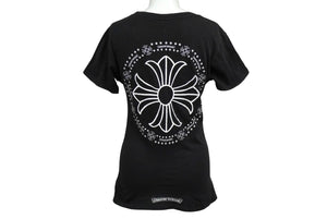 CHROME HEARTS クロムハーツ 半袖Ｔシャツ CHプラス プリント サイズM ブラック ホワイト コットン 良品 中古 60741