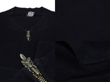 Load image into Gallery viewer, CHROME HEARTS クロムハーツ ダガージップアップ カットソー フローラルプリント ネイビー コットン サイズS 美品 中古 60743