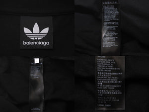 極美品 BALENCIAGA バレンシアガ 長袖Ｔシャツ 23SS ロゴ スリーライン アディダスコラボ サイズ4 728789 TNVA6 8482 中古 60753