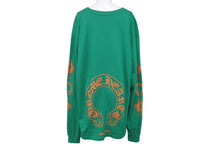 Load image into Gallery viewer, 極美品 CHROME HEARTS クロムハーツ オレンジホースシューロングスリーブＴシャツ レーベル ロゴ コットン グリーン XXL 中古 60754