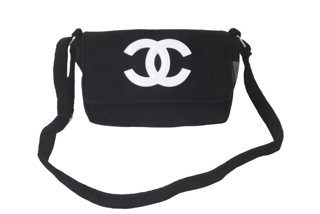極美品 CHANEL シャネル ショルダーバッグ ココマーク パイル ブラック シルバー金具 中古 60760