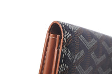 Load image into Gallery viewer, GOYARD ゴヤール マルゼルブ カードケース ヘリンボーン柄 ゴヤールディンキャンバス ヴォーゼルカーフスキン 美品 中古 60765