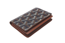 Load image into Gallery viewer, GOYARD ゴヤール マルゼルブ カードケース ヘリンボーン柄 ゴヤールディンキャンバス ヴォーゼルカーフスキン 美品 中古 60765
