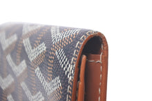 Load image into Gallery viewer, GOYARD ゴヤール マルゼルブ カードケース ヘリンボーン柄 ゴヤールディンキャンバス ヴォーゼルカーフスキン 美品 中古 60765