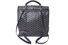 Load image into Gallery viewer, 極美品 GOYARD ゴヤール バックパック リュック サン レジェ ヘリンボーン柄 ネイビー 中古 60767