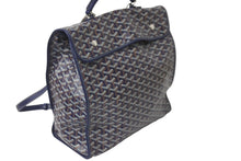 Load image into Gallery viewer, 極美品 GOYARD ゴヤール バックパック リュック サン レジェ ヘリンボーン柄 ネイビー 中古 60767