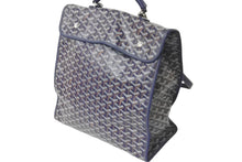 Load image into Gallery viewer, 極美品 GOYARD ゴヤール バックパック リュック サン レジェ ヘリンボーン柄 ネイビー 中古 60767