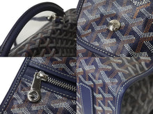 Load image into Gallery viewer, 極美品 GOYARD ゴヤール バックパック リュック サン レジェ ヘリンボーン柄 ネイビー 中古 60767