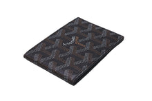 Load image into Gallery viewer, 新品同様品 GOYARD ゴヤール 二つ折りカードケース ヴィクトワール ヘリンボーン柄 ブラック ブラウン 中古 60768