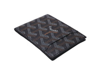 Load image into Gallery viewer, 新品同様品 GOYARD ゴヤール 二つ折りカードケース ヴィクトワール ヘリンボーン柄 ブラック ブラウン 中古 60768