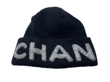 Load image into Gallery viewer, CHANEL シャネル ニットキャップ ニット帽 ココマーク 21AW ウール カシミヤ ブラック21AW 美品 中古 60781