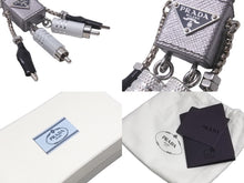 画像をギャラリービューアに読み込む, 同じく PRADA プラダ キーホルダー キーチャーム サフィアーノレザー ロボットキーリング トリック シルバー 1TR101 中古 60784 
