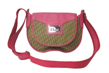 Load image into Gallery viewer, Christian Dior クリスチャンディオール ショルダーバッグ トロッター柄 キャンバス レザー ピンク ブラウン 美品 中古 60817