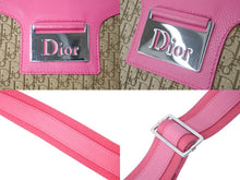 Load image into Gallery viewer, Christian Dior クリスチャンディオール ショルダーバッグ トロッター柄 キャンバス レザー ピンク ブラウン 美品 中古 60817