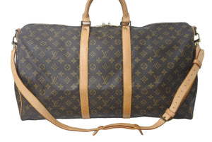 LOUIS VUITTON ルイヴィトン モノグラム キーポルバンドリエール55 ボストンバッグ ブラウン M41414 旅行バッグ 良品 中古 60820