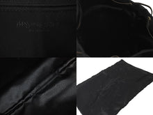 画像をギャラリービューアに読み込む, YVES SAINT LAURENT イヴ サンローラン トートバッグ リヴゴーシュ カハラ レザー キャンバス ブラック 121631 美品 中古 60836 