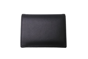 PRADA プラダ 二つ折り財布 SAFFIANO MULTIC ウォレット 1MV204 カーフスキン ブラック ピンク ゴールド金具 良品 中古 60844