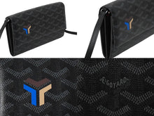 Load image into Gallery viewer, GOYARD ゴヤール 長財布 ヴァレンヌ ポーチウォレット 限定色 VAREN3 ジェットブラック シルバー金具 美品 中古 60848