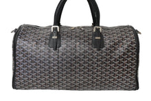 画像をギャラリービューアに読み込む, 極美品 GOYARD ゴヤール クロワジュール50 ボストンバッグ ヘリンボーン PVC コーティングキャンバス ブラック 中古 60850