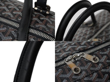 画像をギャラリービューアに読み込む, 極美品 GOYARD ゴヤール クロワジュール50 ボストンバッグ ヘリンボーン PVC コーティングキャンバス ブラック 中古 60850