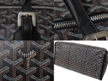 画像をギャラリービューアに読み込む, 極美品 GOYARD ゴヤール クロワジュール50 ボストンバッグ ヘリンボーン PVC コーティングキャンバス ブラック 中古 60850