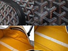 画像をギャラリービューアに読み込む, 極美品 GOYARD ゴヤール クロワジュール50 ボストンバッグ ヘリンボーン PVC コーティングキャンバス ブラック 中古 60850