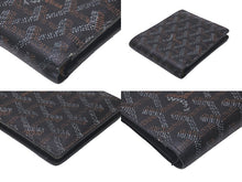Load image into Gallery viewer, GOYARD ゴヤール 二つ折り財布 サン フロランタン ヘリンボーン STFLO2PMLTY01CL01P ブラック シルバー金具 良品 中古 60856