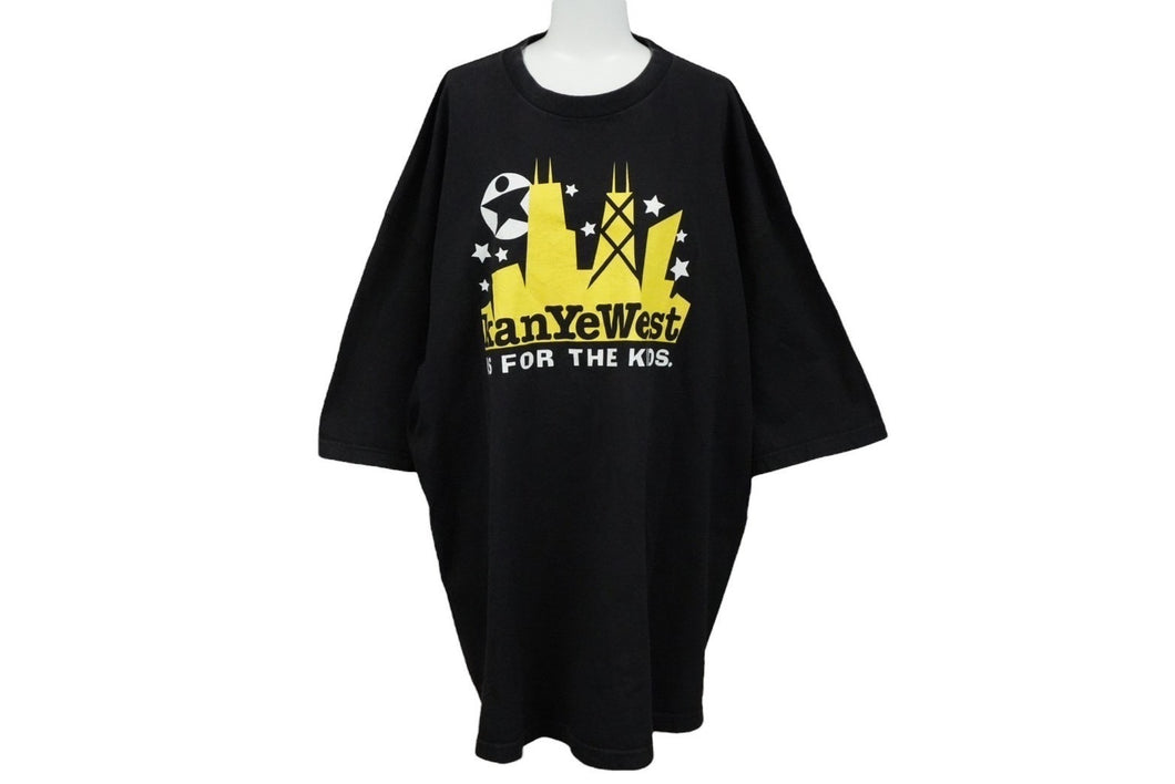 Kanye West カニエウェスト 2003 IS FOR THE KIDS半袖Ｔシャツ FTKボディ ブラック イエロー サイズXL 美品 中古 60858