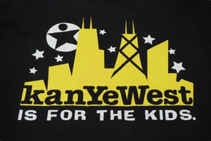 Kanye West カニエウェスト 2003 IS FOR THE KIDS半袖Ｔシャツ FTKボディ ブラック イエロー サイズXL 美品 中古 60858