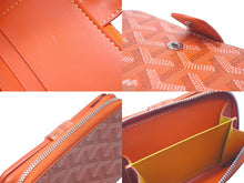 画像をギャラリービューアに読み込む, GOYARD ゴヤール チュイルリー 二つ折り財布 オレンジ PVC レザー ラウンドジップ ヘリンボーン柄 ウォレット 美品 中古 60864