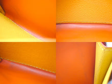 画像をギャラリービューアに読み込む, GOYARD ゴヤール チュイルリー 二つ折り財布 オレンジ PVC レザー ラウンドジップ ヘリンボーン柄 ウォレット 美品 中古 60864
