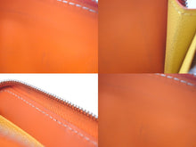 画像をギャラリービューアに読み込む, GOYARD ゴヤール チュイルリー 二つ折り財布 オレンジ PVC レザー ラウンドジップ ヘリンボーン柄 ウォレット 美品 中古 60864